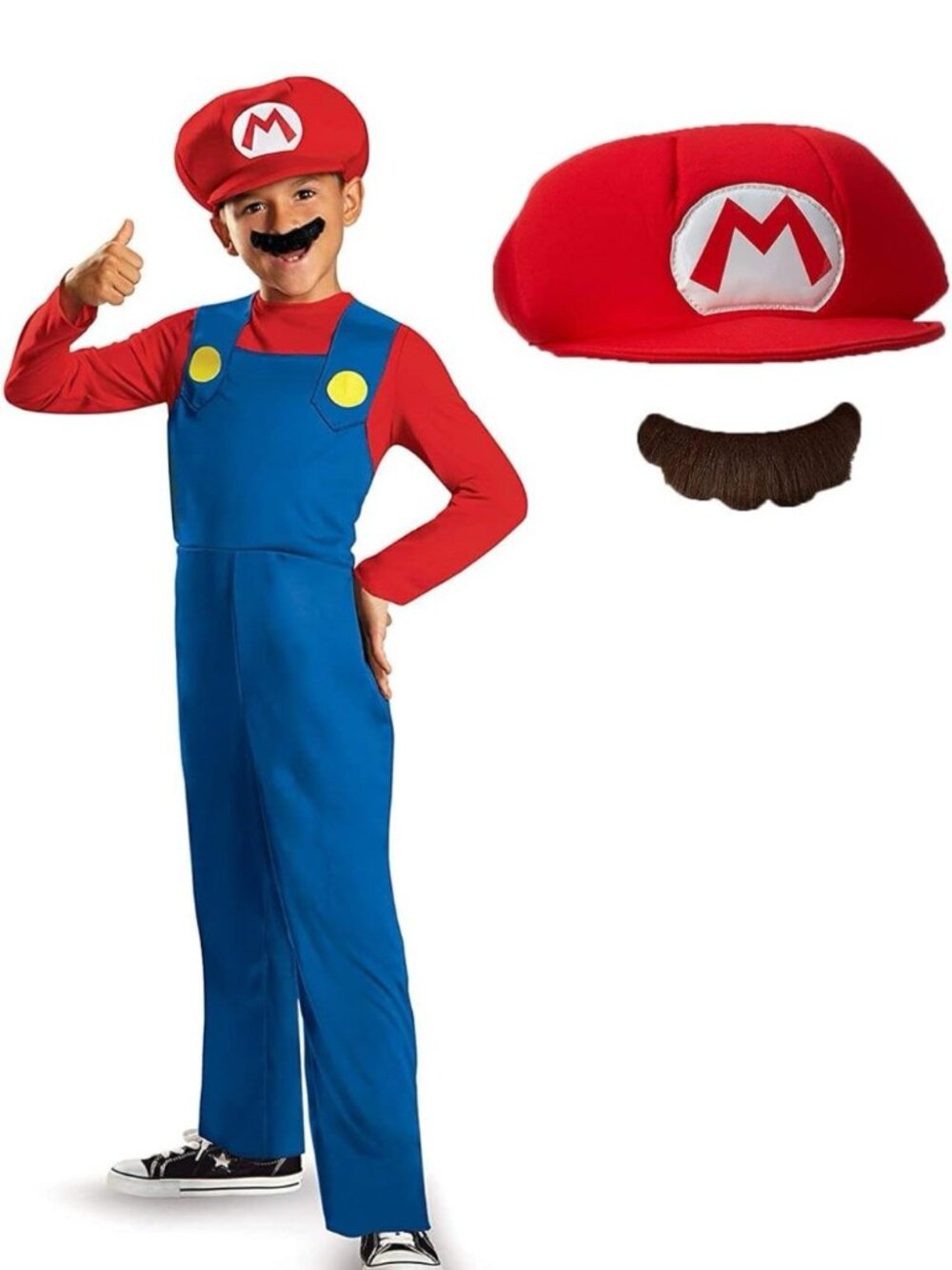 NEW Disguise Super Mario Elevated Mario Classic CostumeChild Size 10-12 Dress up